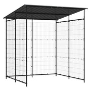 Pensilina per biciclette 190 x 190 x 222 cm acciaio nero 02_0004579