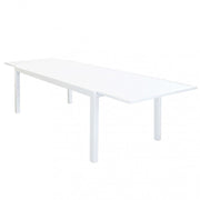 Tavolo Formentera 200/300x100x74 h cm in Alluminio Bianco