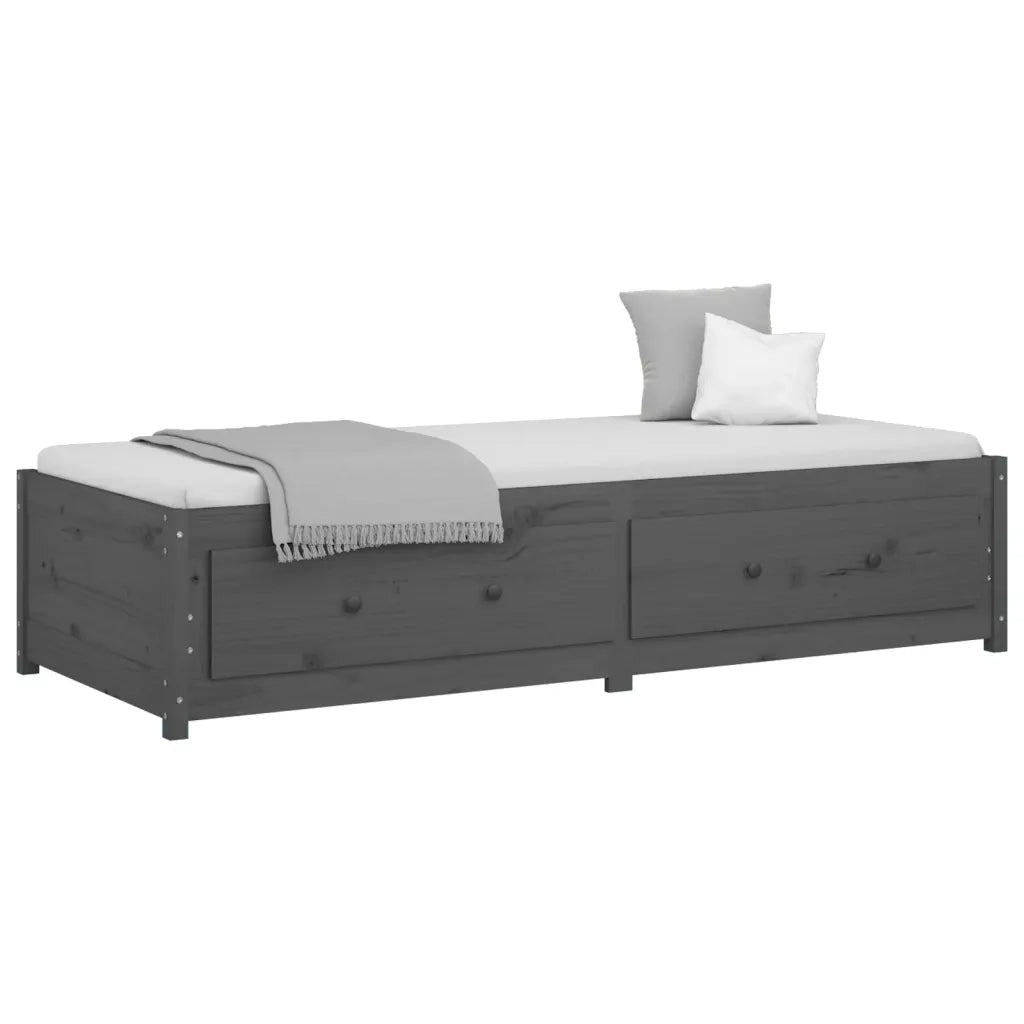Dormeuse Grigia 90x200 cm in Legno Massello di Pino 821591