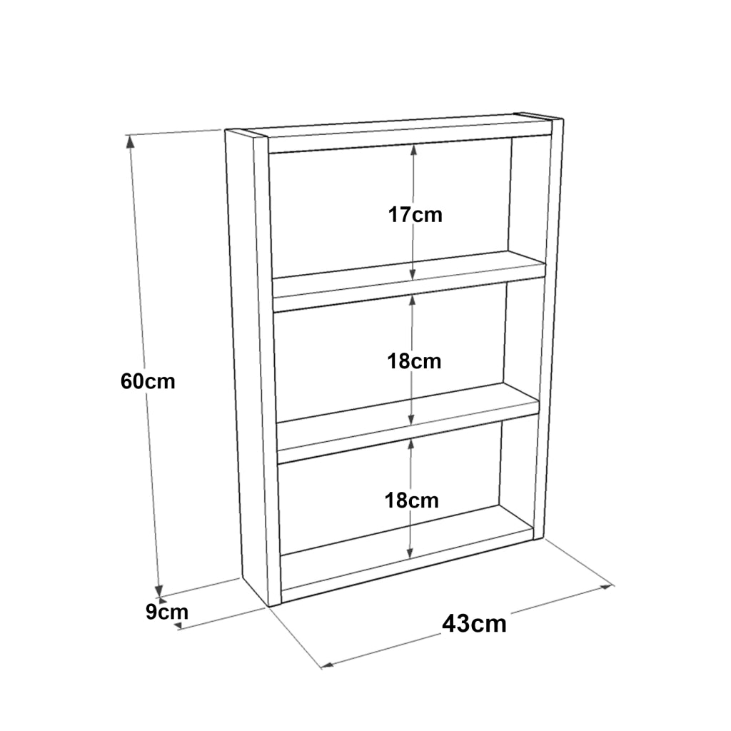 Mensola da Muro 'Lappajärvi' Scaffale Pensile a 3 Scomparti Portaoggetti per Cucina - Rovere Rustico [en.casa]