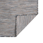 Tappeto da Esterni a Tessitura Piatta 140x200 cm Marrone e Blu 340817