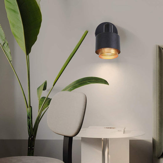 ZMH Faretto da soffitto nero in stile retrò con attacco E14 orientabile adatto per soggiorno e corridoio