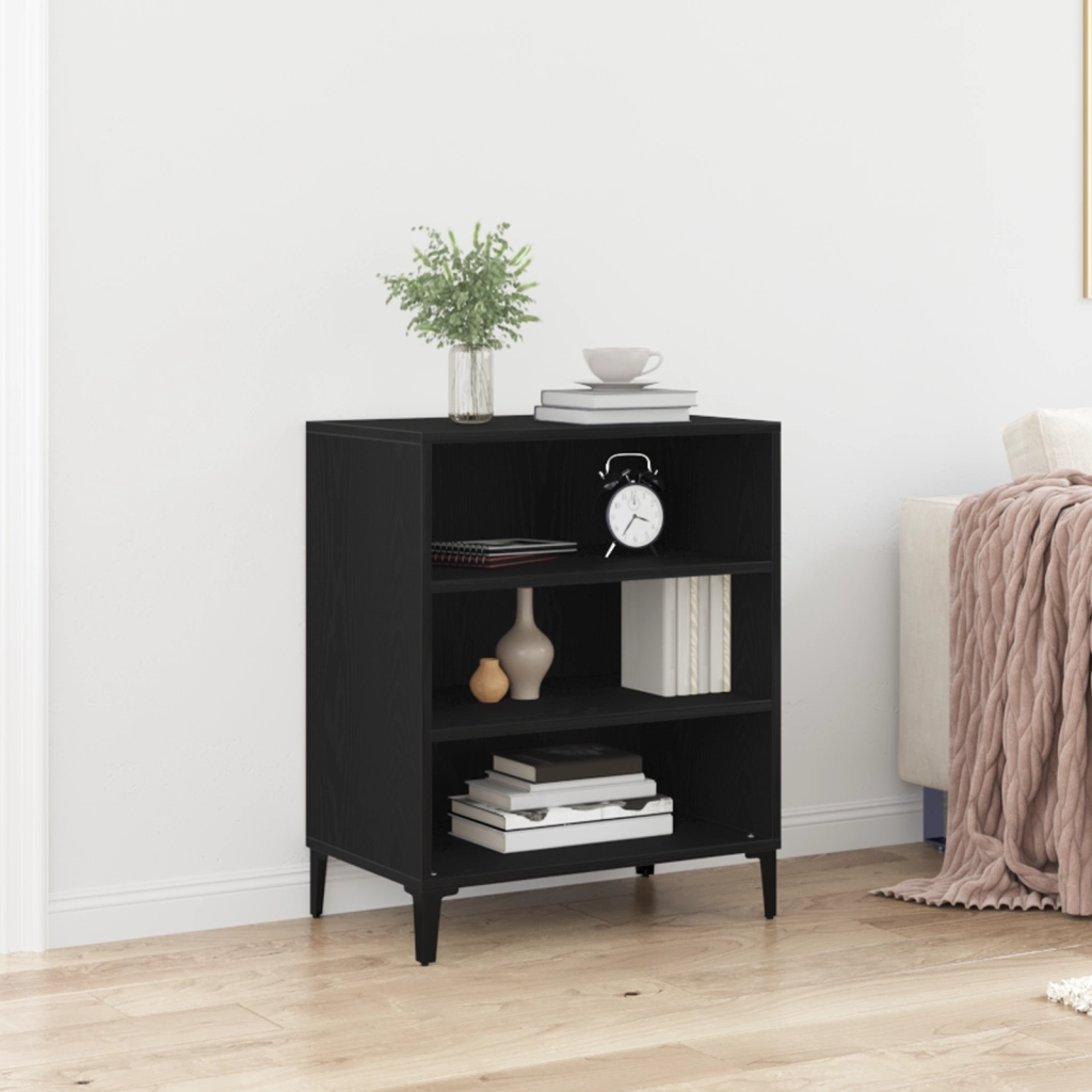 Mobile da soggiorno  Nero Rovere 57x35x70 cm in legno ingegnerizzato