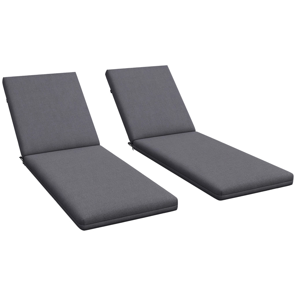 Cuscini per Chaise Longue ¨C zephmum ¨C 2 pezzi, grigio scuro