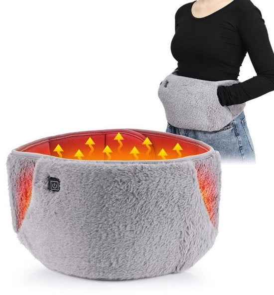 Cintura wireless con tre posizioni regolabili | Cuscino termo-elettrico per donne, inclusa borsa e regolazione della temperatura in tre posizioni (grigio)
