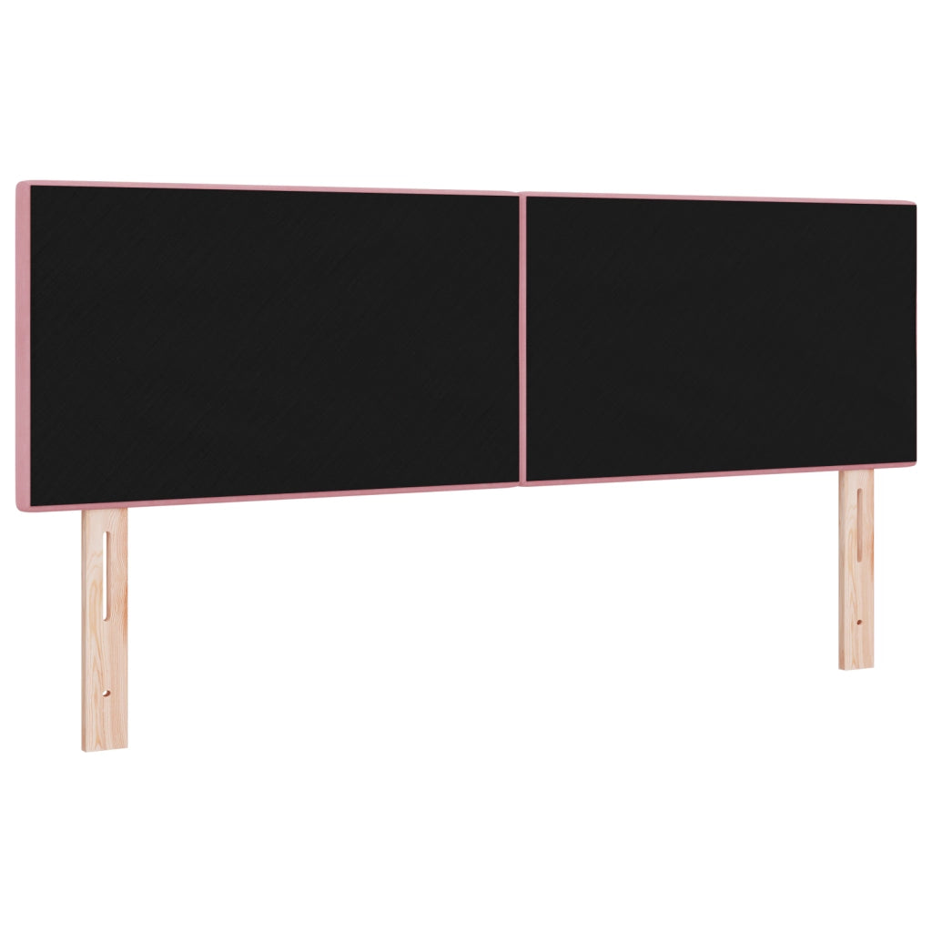 Testiera  Imbottita con Bottoni Rosa 140 cm in Velluto