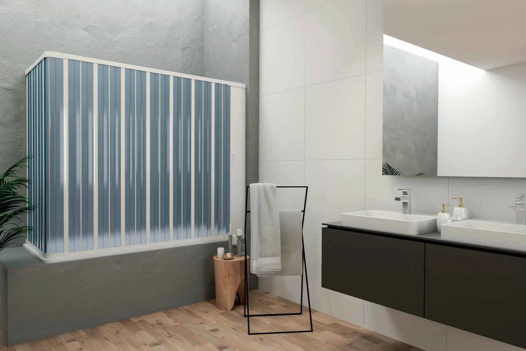 Box Vasca a soffietto a 2 lati (apertura SX corta) cm 75 x 140 - H.140 - con apertura RIDUCIBILE e REVERSIBILE - CR