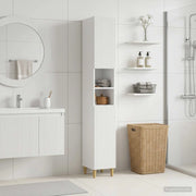 Armadio da Bagno con Ripiano Aperto ARNHEM Bianco Lucido 896599