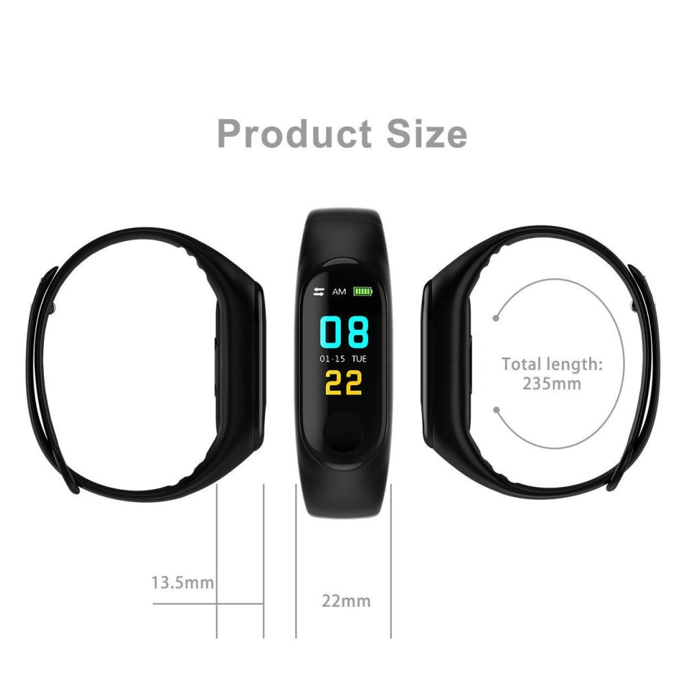 Trade Shop - Smartwatch Bracciale Orologio Bluetooth Cardiofrequenzimetro Contapassi Fitness -