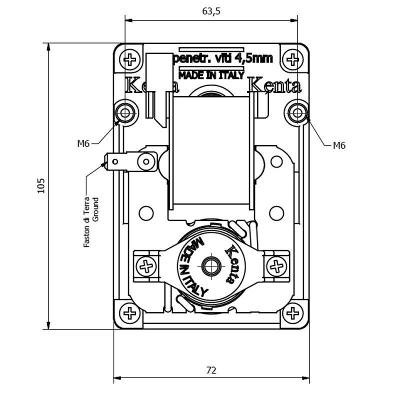 Ricambistufeapellet Motoriduttore Kenta K9177290 4 RPM Albero 8,5mm Orario carico stufa a pellet