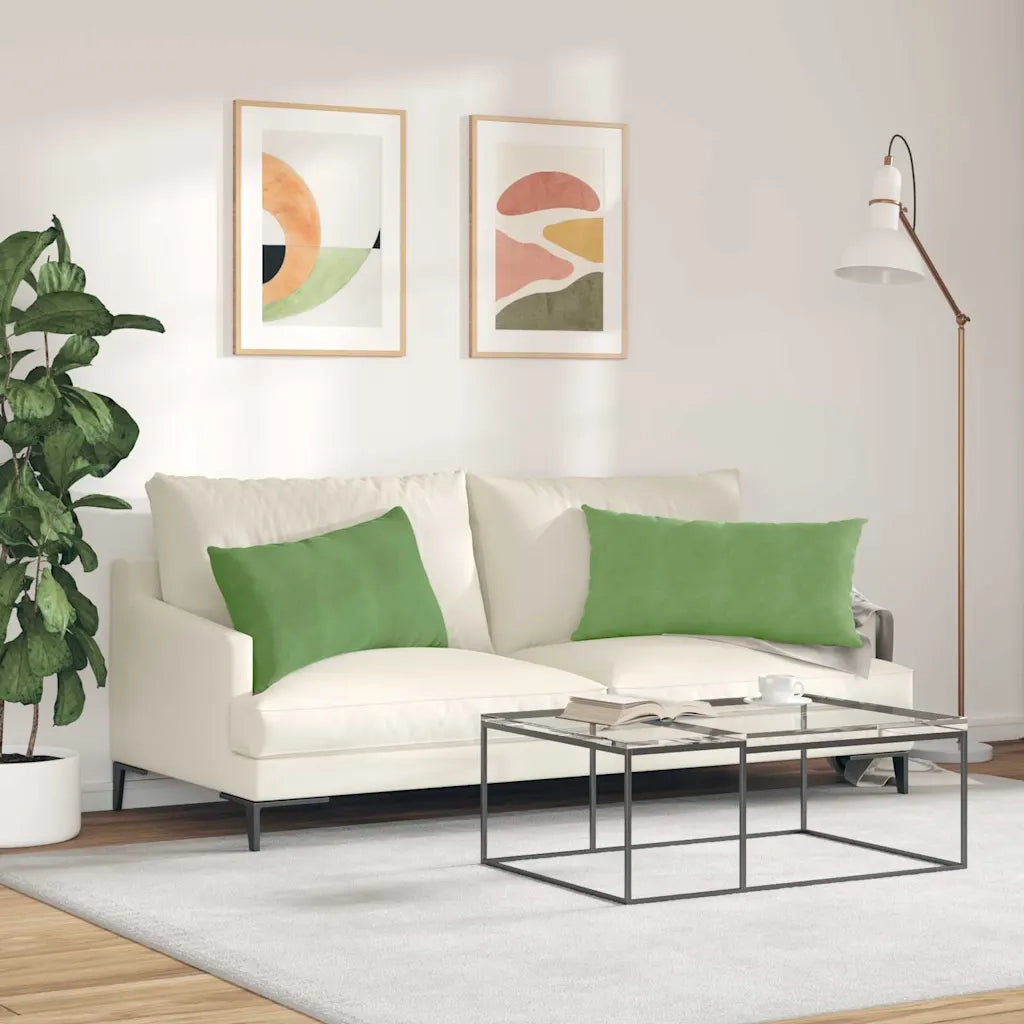 Cuscini da Divano 2 pcs Verde chiaro 80 x 40 cm