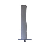 Ombrellone rettangolare asta effetto legno, 3x4m, grigio