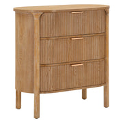Fama, Cassettiera 3 Cassetti, 81x47x82h cm Marrone Ciliegio