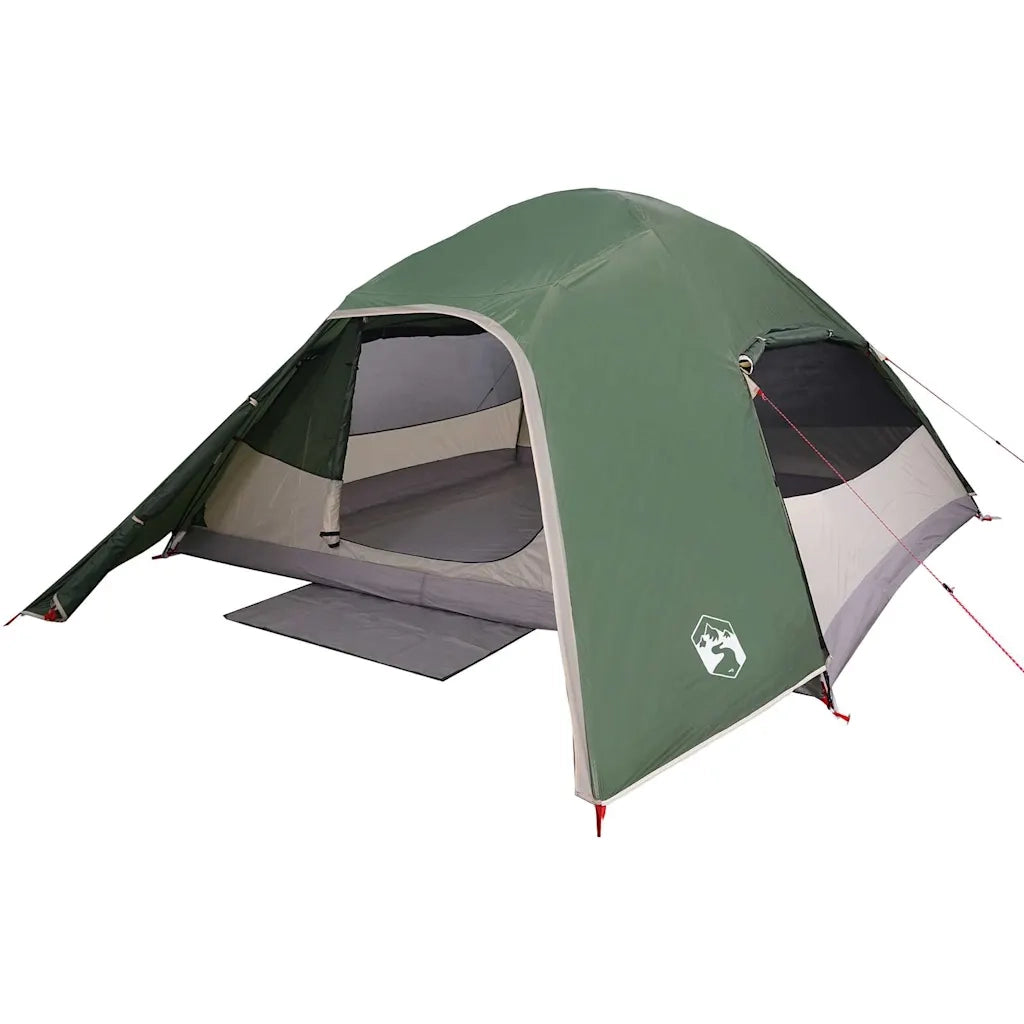 Tenda da Campeggio a Cupola per 4 Persone-Tenda per Escursionismo Verde Impermeabile 539320