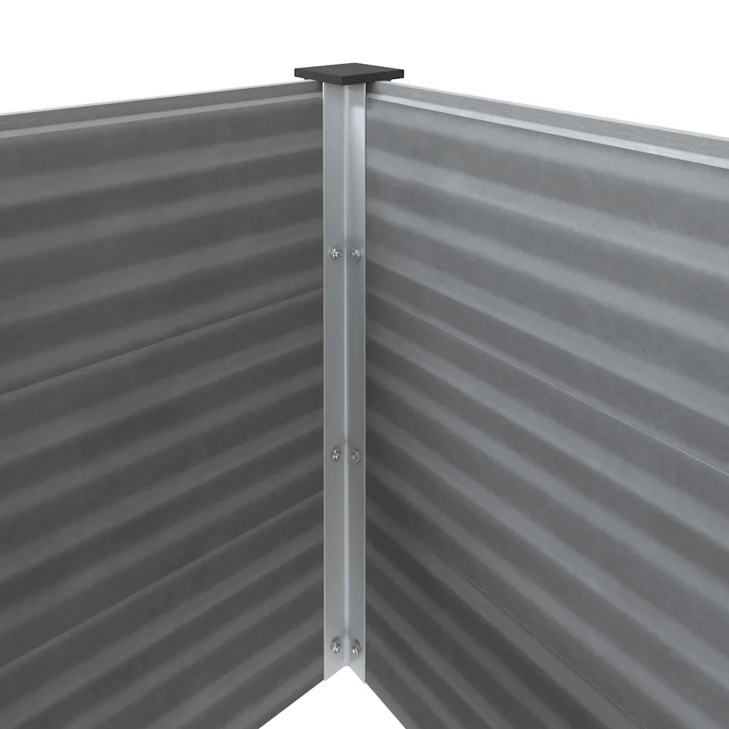 Letto Rialzato da Giardino 250x50x91 cm in WPC Grigio 49058