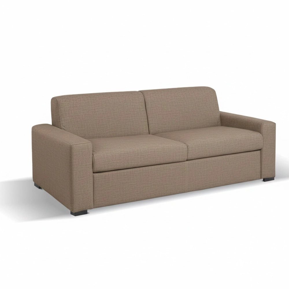 Divano letto 3 posti Flash tessuto Queens colore camel 200x98x86h