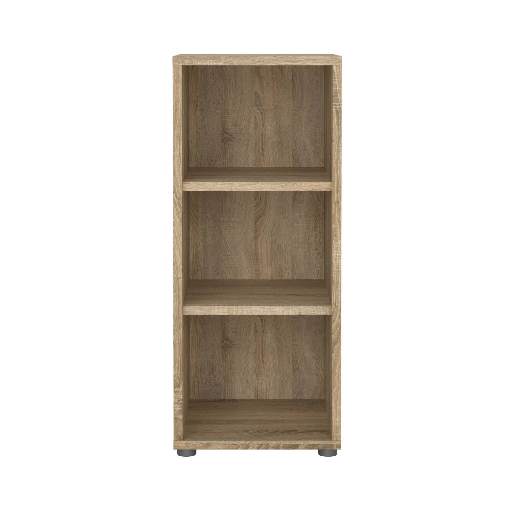 Libreria Minsk, Scaffale da ufficio, Mobile portalibri, Biblioteca, 47x40 h113 cm, Quercia