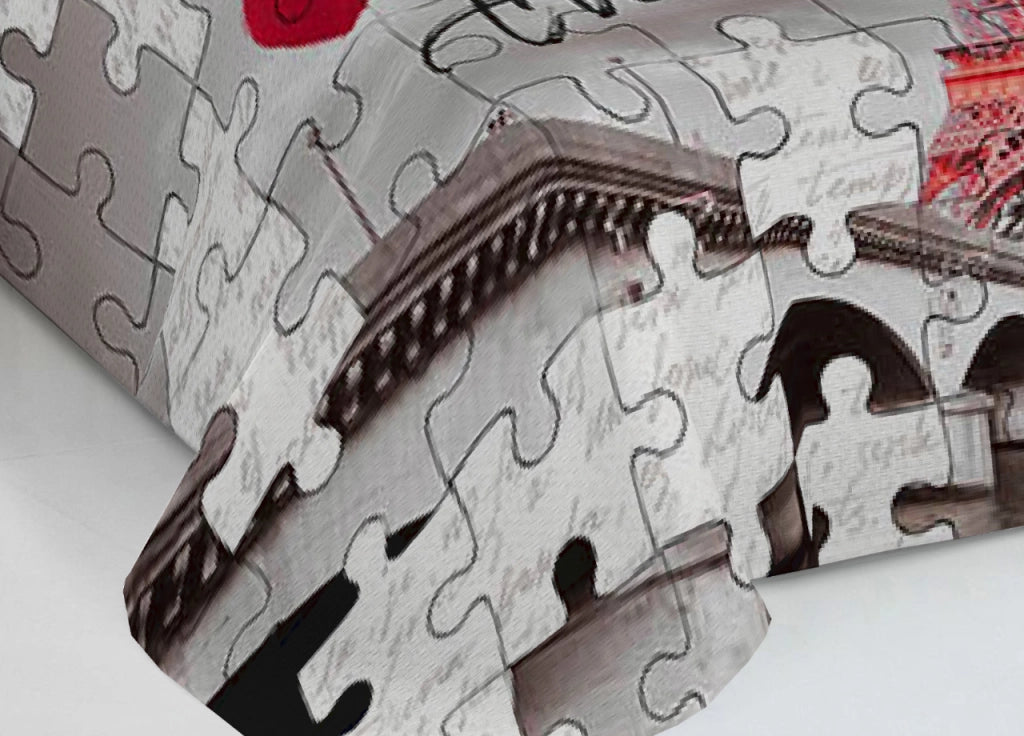 Copriletto Estivo Stampa Digitale 100% Cotone Made Italy Vari Disegni - Matrimoniale - Parigi