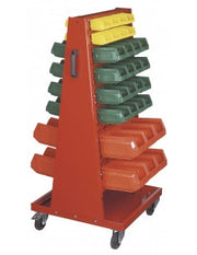Carrello in lamiera per contenitori a bocca di lupo Serie 2000 - Larghezza 61 cm