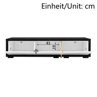 Mobile TV girevole, Lunghezza variabile, 140-260x40x30 cm, Bianco e Nero