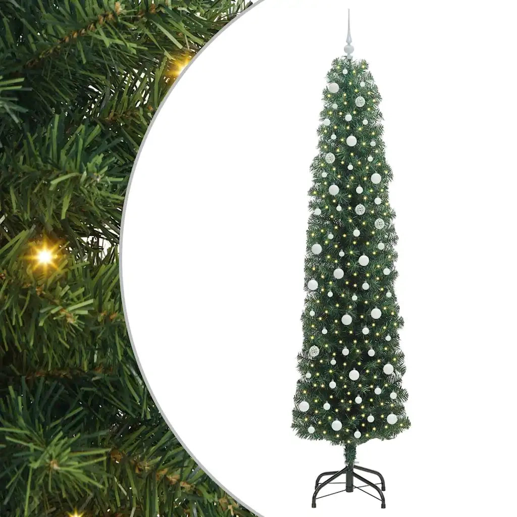 Albero di Natale artificiale con 300 LED Verde 240 cm 3394972