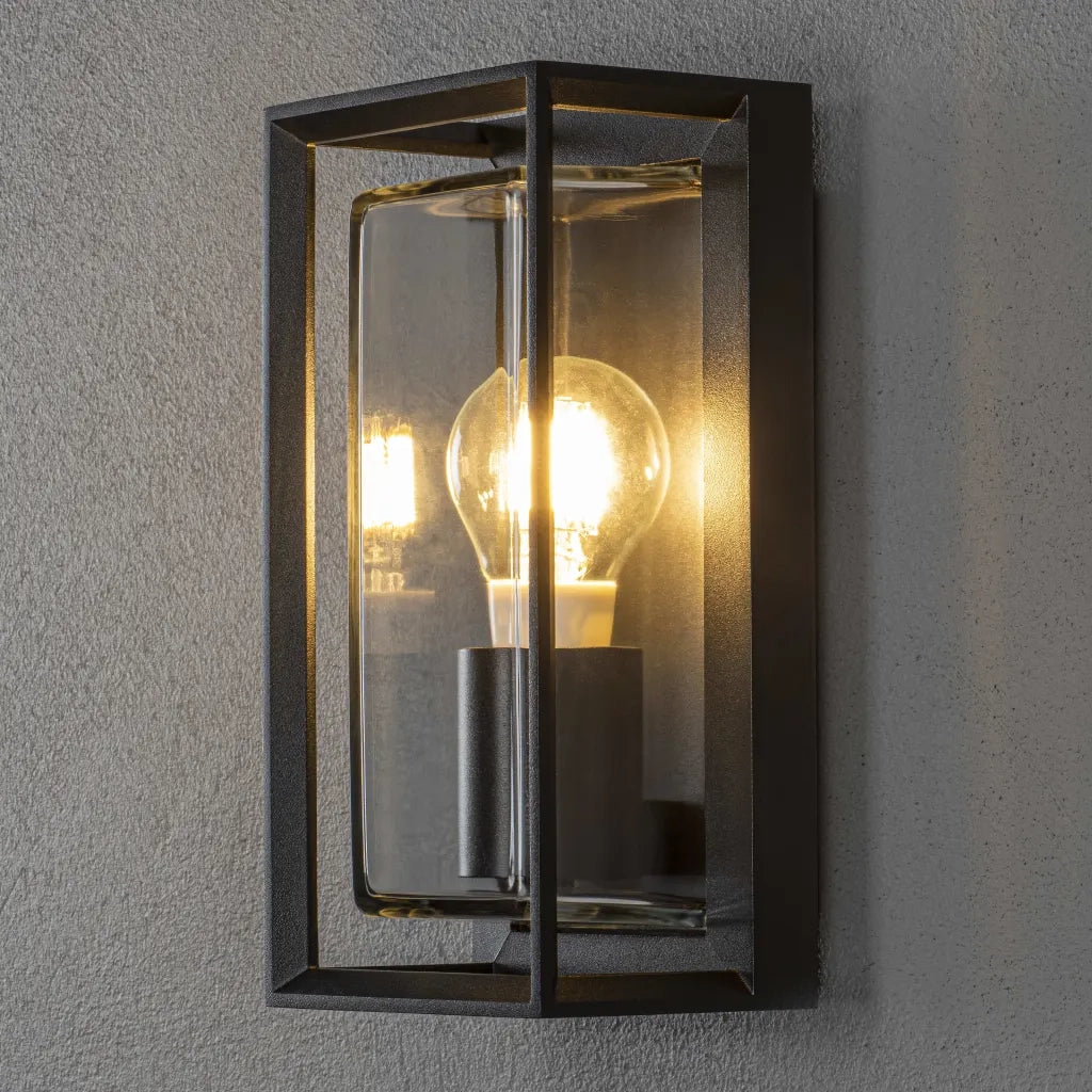 KONSTSMIDE Lampada da Parete Brindisi Vetro Opaco Nero 434032