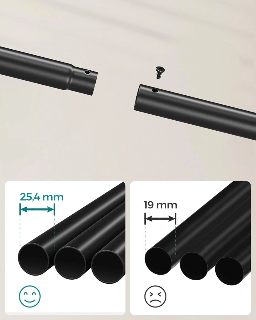 Appendiabiti doppio VALORA con ruote, nero HSR107B01