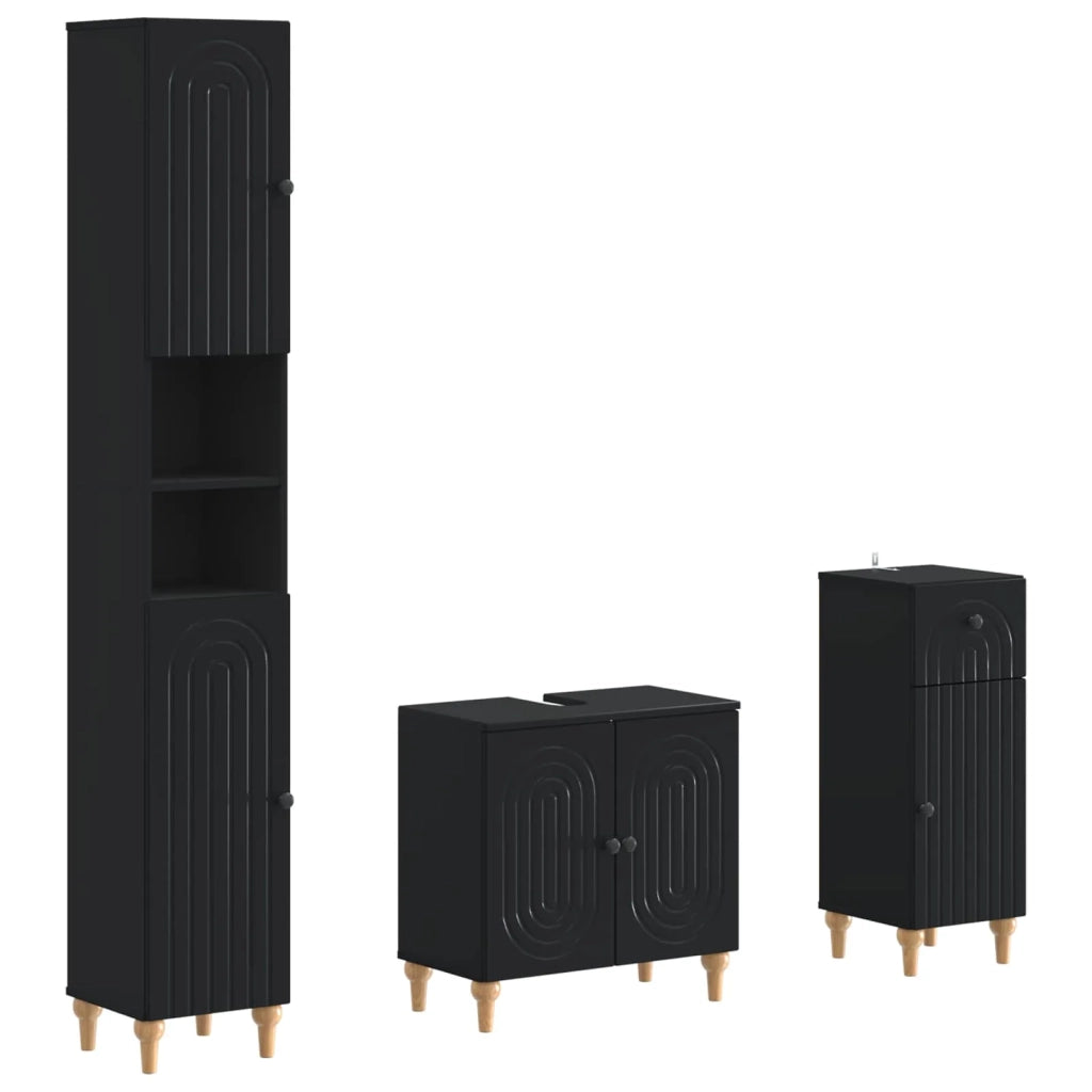 Set di armadietti da bagno in 3 pezzi ALKMAAR 3417829