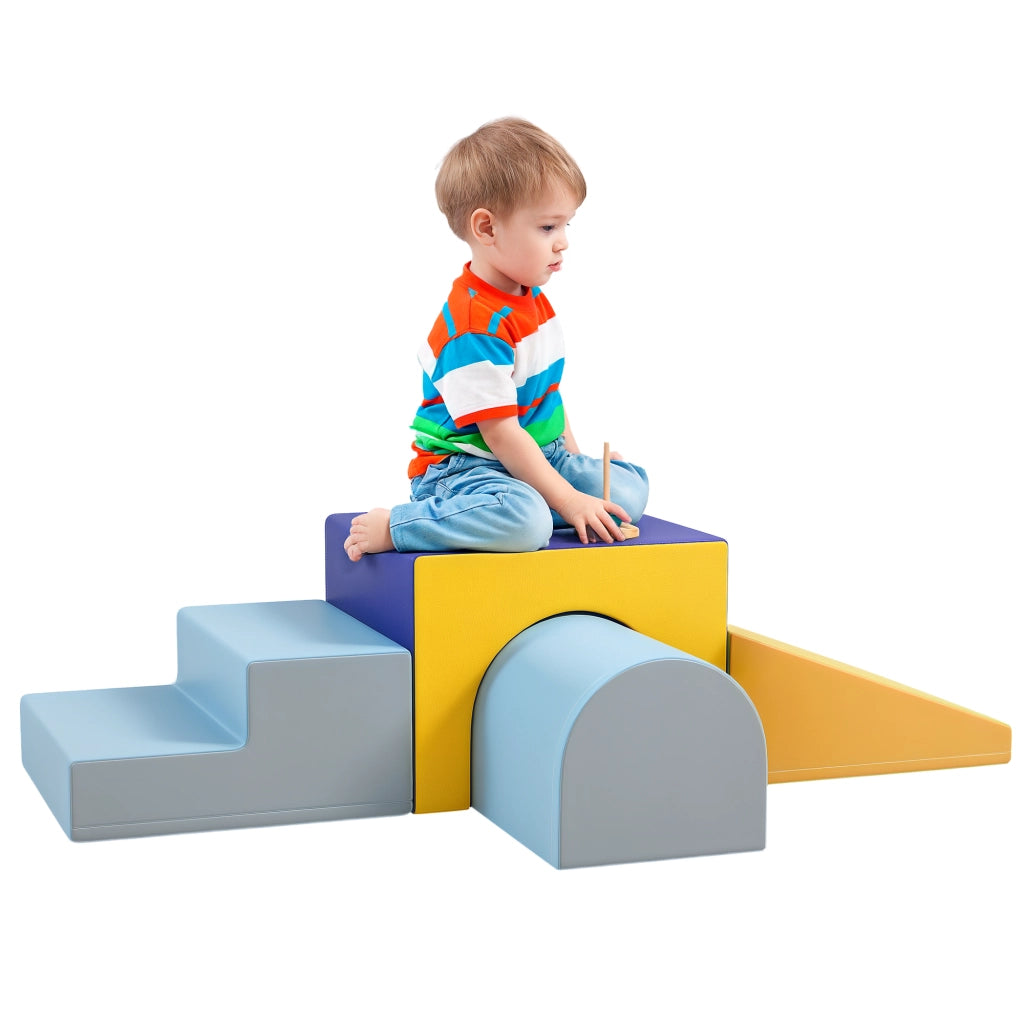 Set di blocchi morbidi per arrampicata e scivolo ¨C zephmum ¨C Pelle sintetica, Multicolore