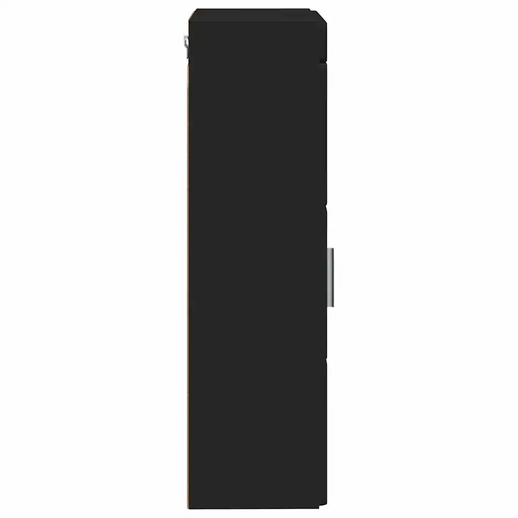 Armadio da bagno a muro con porta TULUM Nero 37 x 24,5 x 86 cm