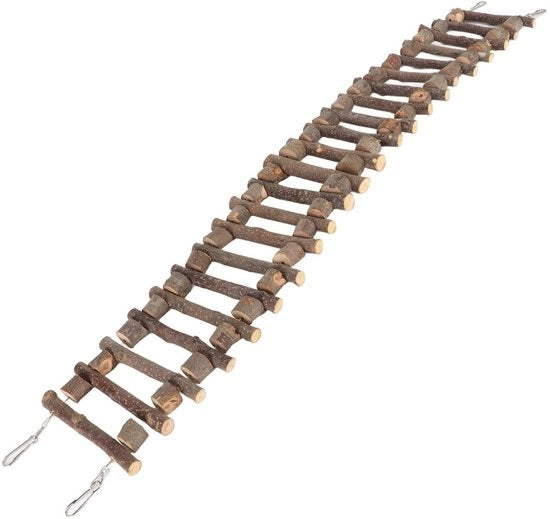 Scale aerea per animali domestici in legno - Duraturo - Adatto per pappagalli - Flessibile - 30 cm