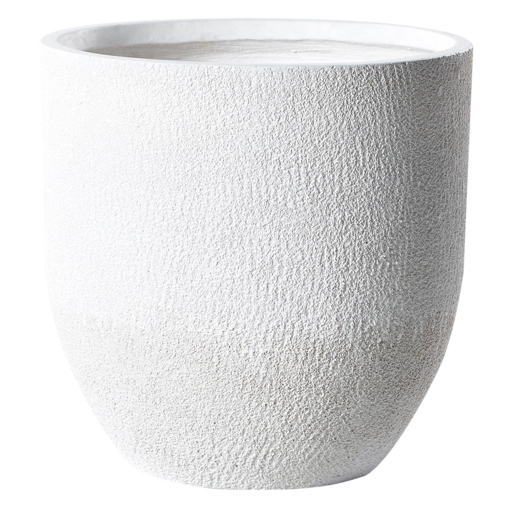 Vaso da fiori in argilla bianco sporco 46 x 46 x 46 cm per interni ed esterni resistente alle intemperie