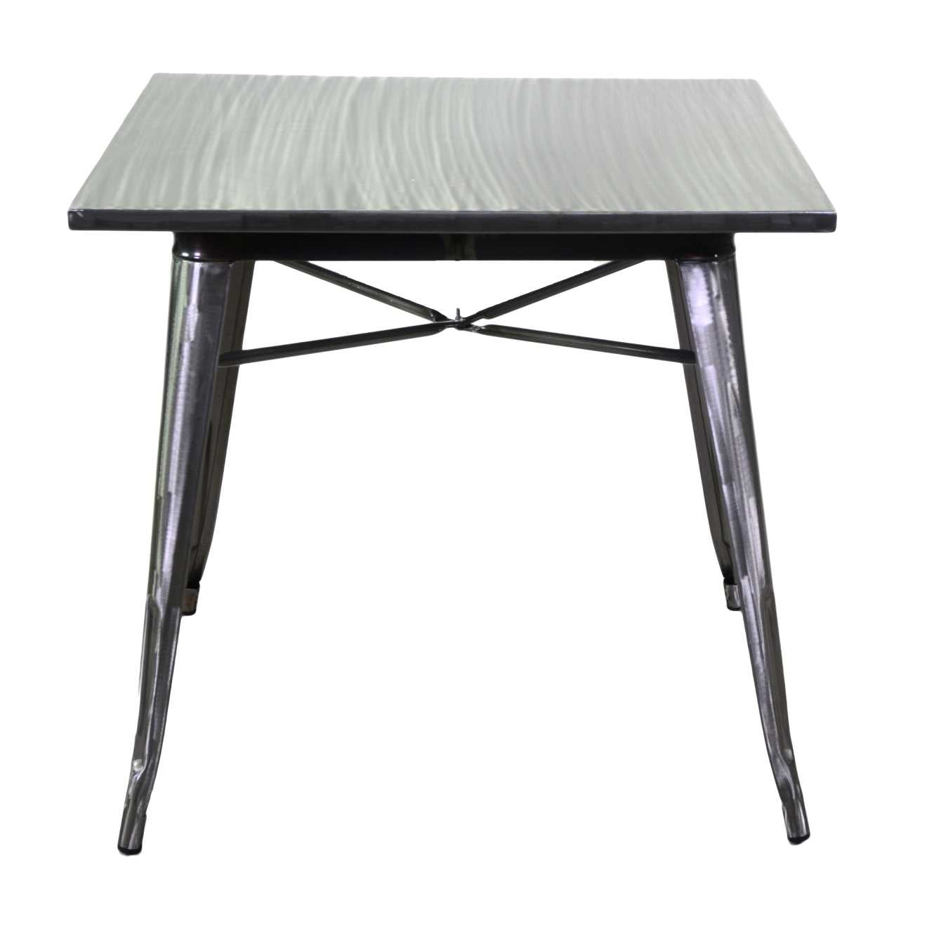 Tavolo New Bristol 80x80xh76 cm in Ferro Grigio Galvanizzato