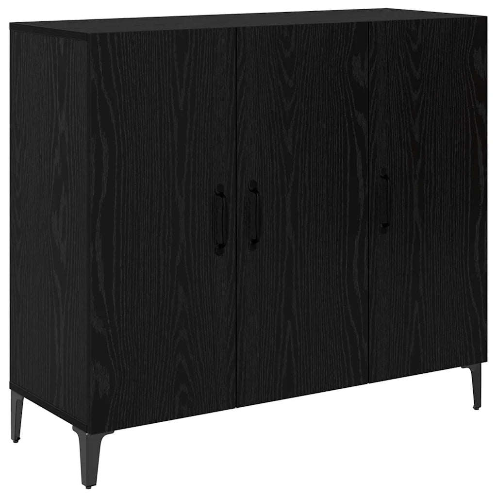 Credenza-Buffet-Armadio da cucina Rovere nero 34 x 90 x 80 cm Legno multistrato