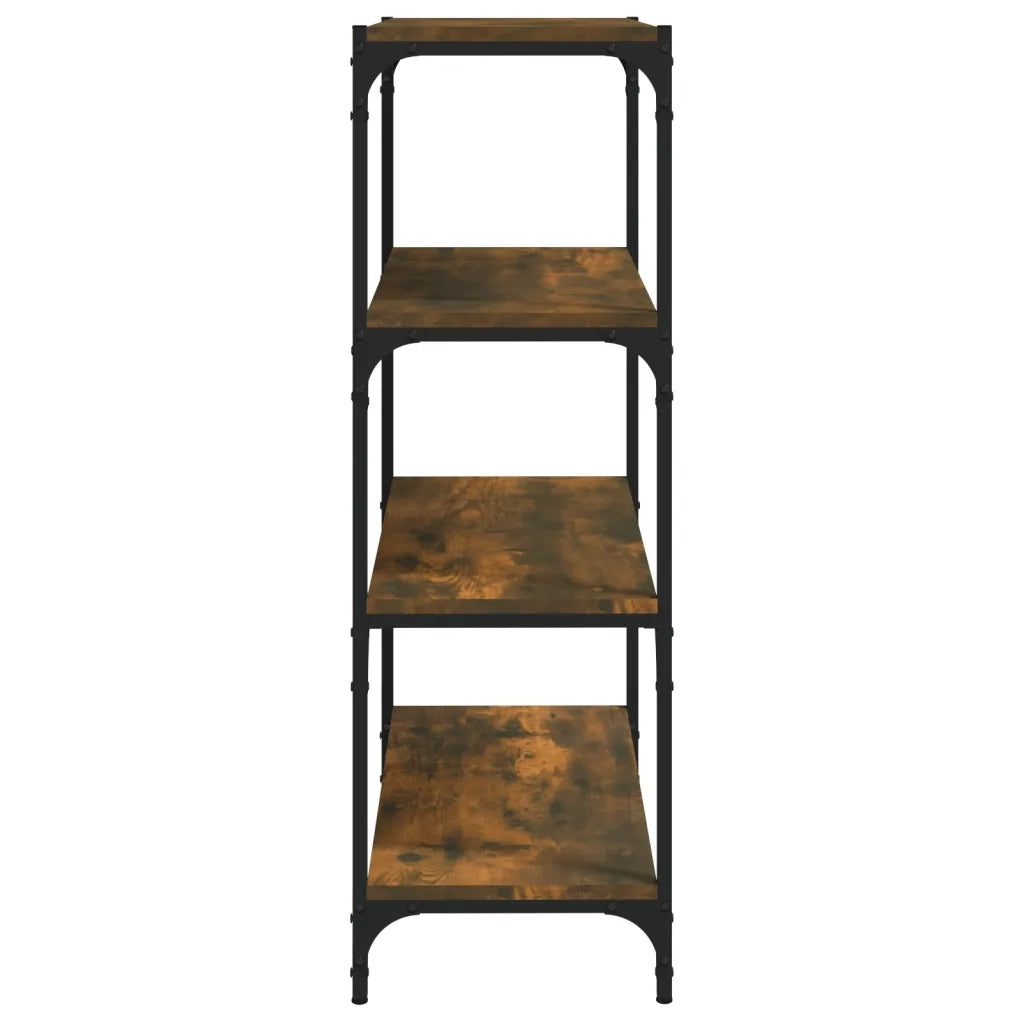Libreria rovere fumo 60x33x100 cm Legno Multistrato e Acciaio 819329