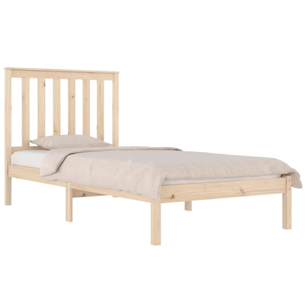 Giroletto in Legno Massello Grigio 75x190 cm Small Single 3103803