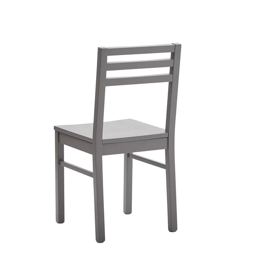 Set 2 sedie legno shabby grigio seduta legno l.43 h.87 p.48