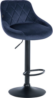 Sgabello da bar Lazio Velvet blu,nero