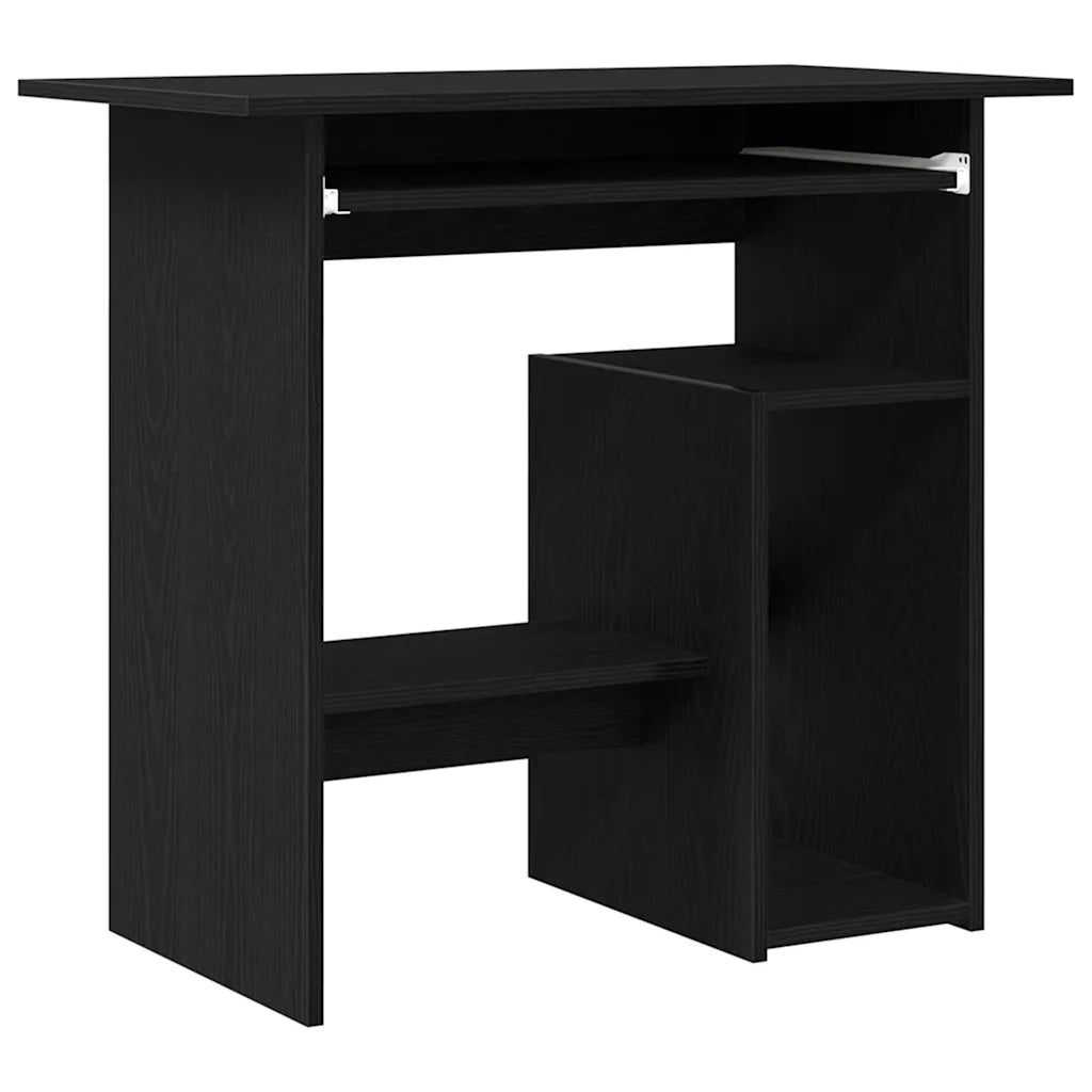 Scrivania Rovere Nero 80x45x74 cm in Legno Multistrato 862007