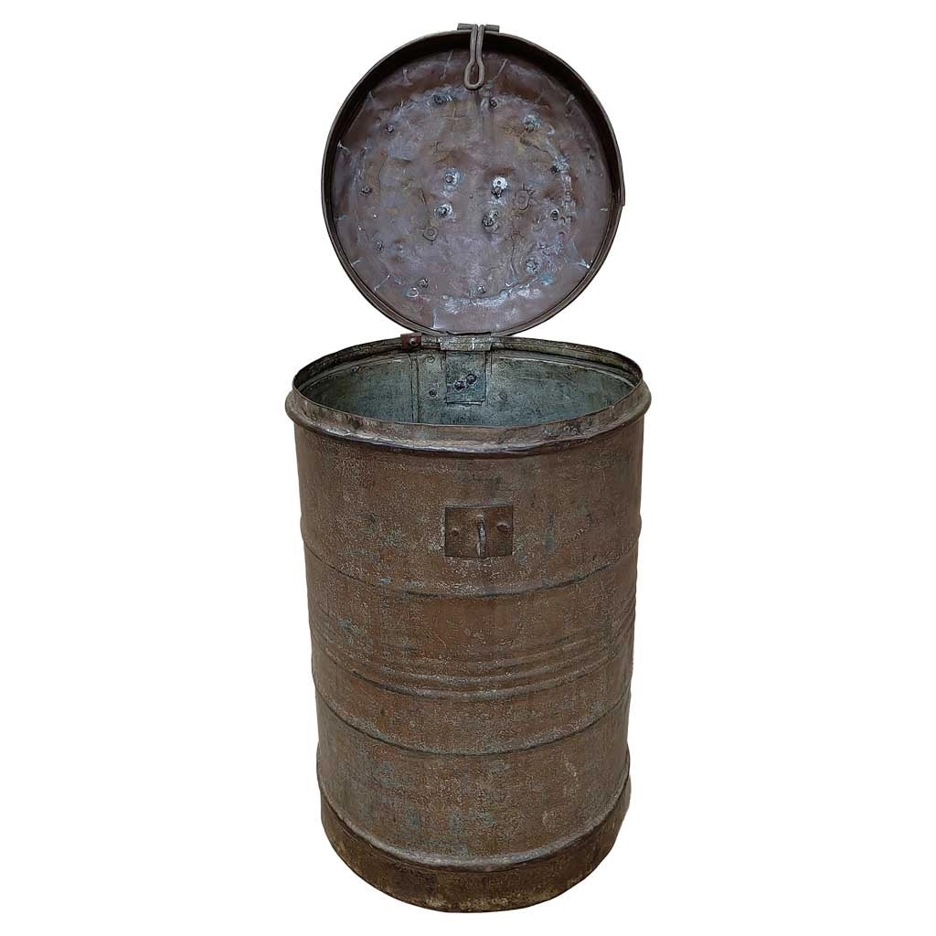 Baule in metallo artigianale 29x29x41h cm