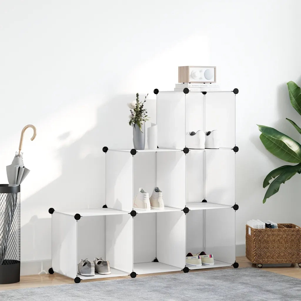 Armadio Salvaspazio a Cubo con 6 Scomparti Bianco 244922