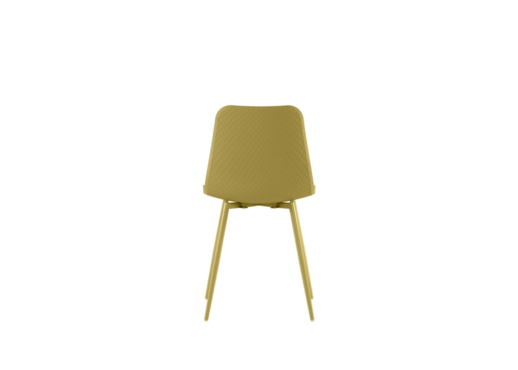 Set 4 Sedie Cover 50x58x85 cm in Polipropilene Senape