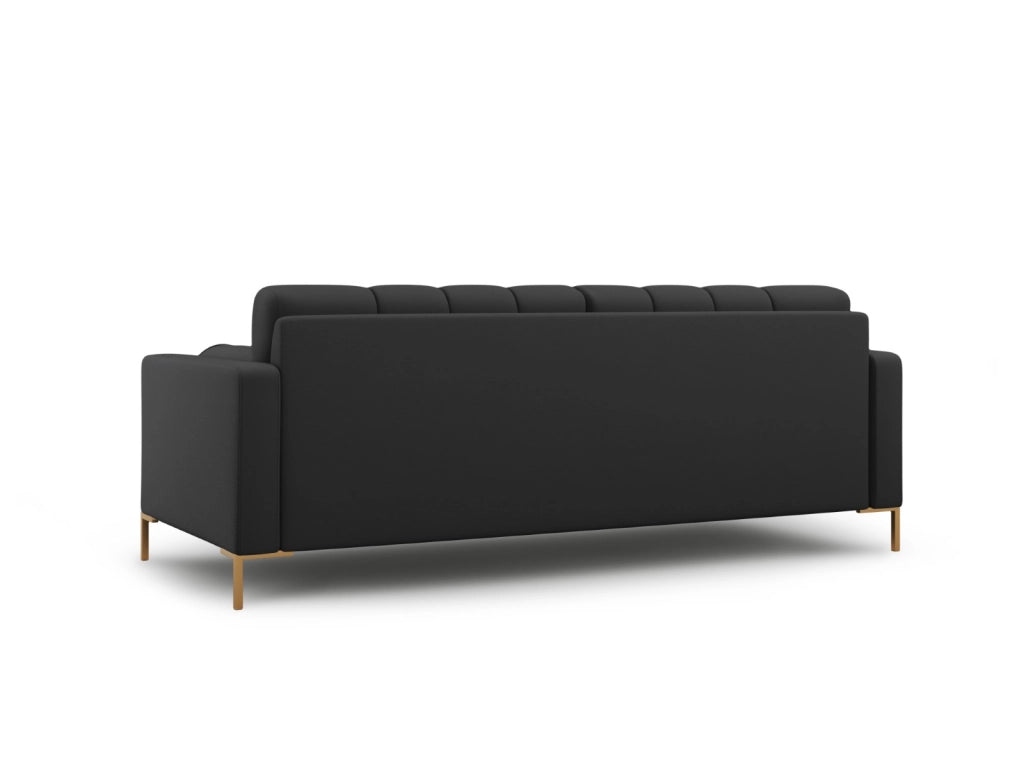 Cosmopolitan Design - Divano "Bali" 4 posti in tessuto strutturato grigio scuro 