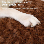 Letto per cani grandi, lavabile, morbido, cuscino per cani grandi e medi, fondo antiscivolo, respirante, letto per animali domestici, cuscino per cani, marrone, 90 x 60 cm