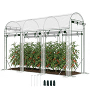 Serra Tunnel da Giardino ¨C Xylo ¨C Acciaio Galvanizzato, 8 Porte, 295x100x197cm