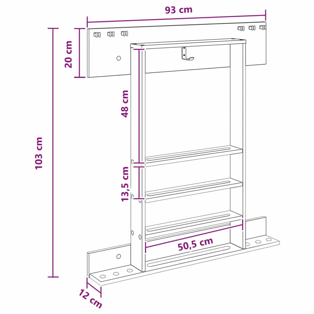 Supporto per stecche da biliardo Legno ingegnerizzato 8006780