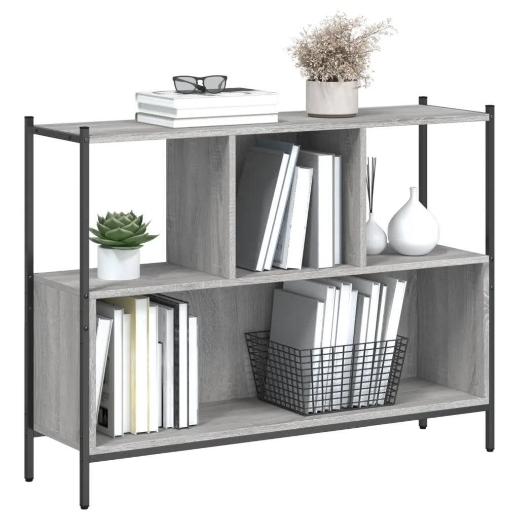 Libreria Grigio Sonoma 102x28x77,5 cm in Legno Multistrato 838901