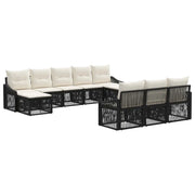 Set Divano da Giardino 10 pcs Nero polyrattan 3436138