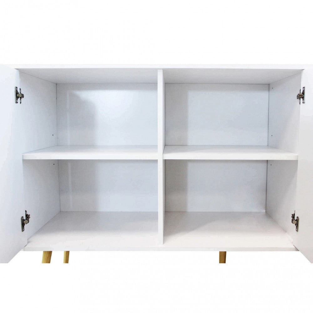 Mobile Bradley 147x39x82 h cm in Legno Bianco