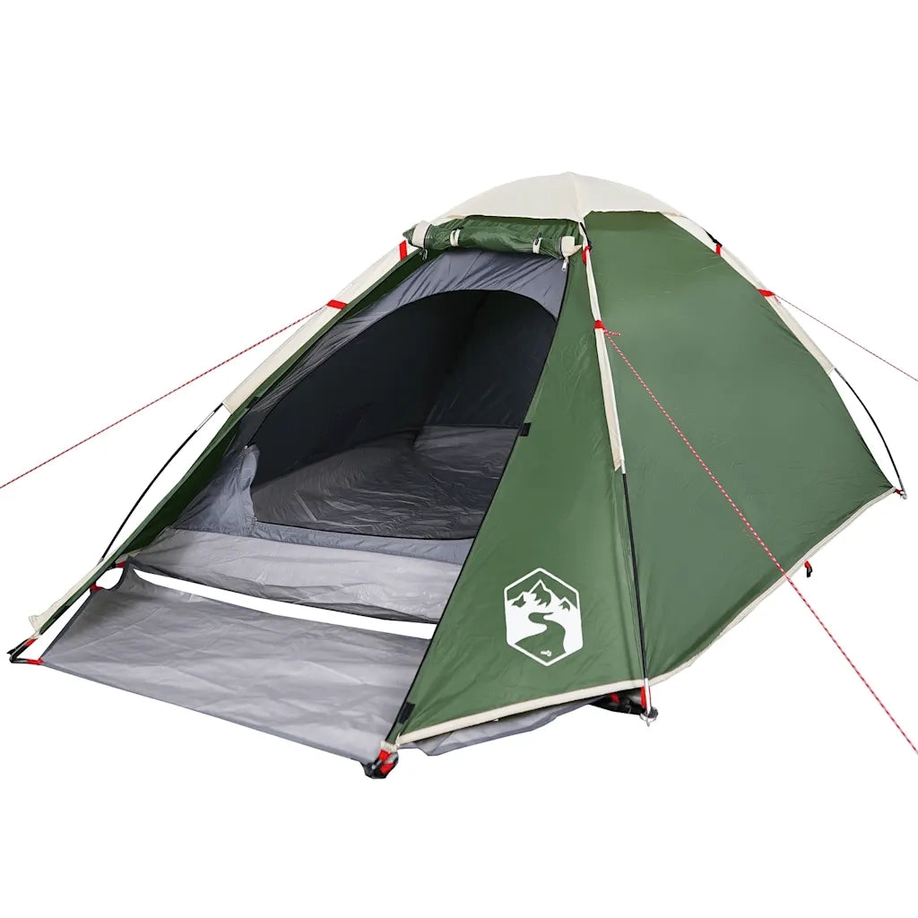 Tenda da Campeggio a Cupola per 4 Persone Verde Impermeabile 94769